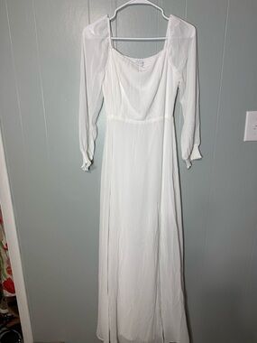 Baltic Born White Long Sleeve Maxi Dress